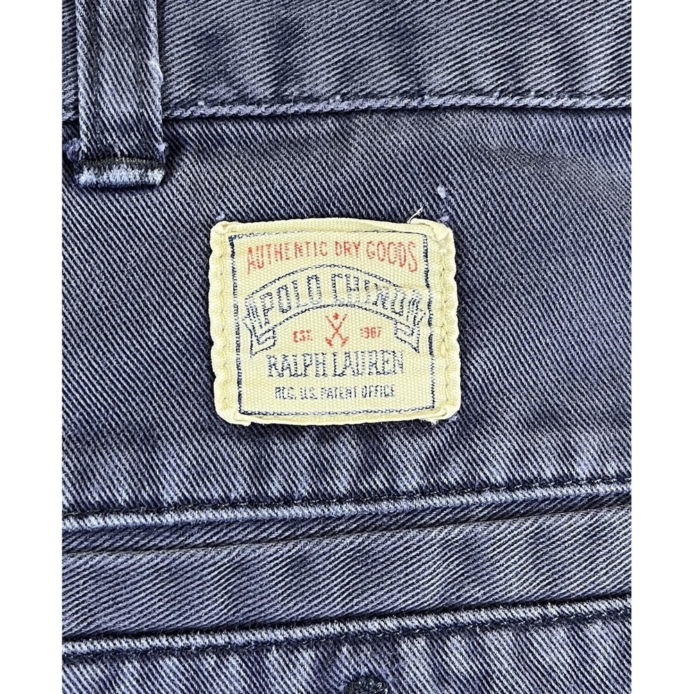 Polo Ralph Lauren Chino Relax Fit Shorts Men 40W Blue 100% Cotton EUC Vintage - Picture 4 of 11